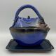 THEIERE VINTAGE PITCHER 1960 BLUE ZOOMORPH SIGNATURE TO IDENTIFY