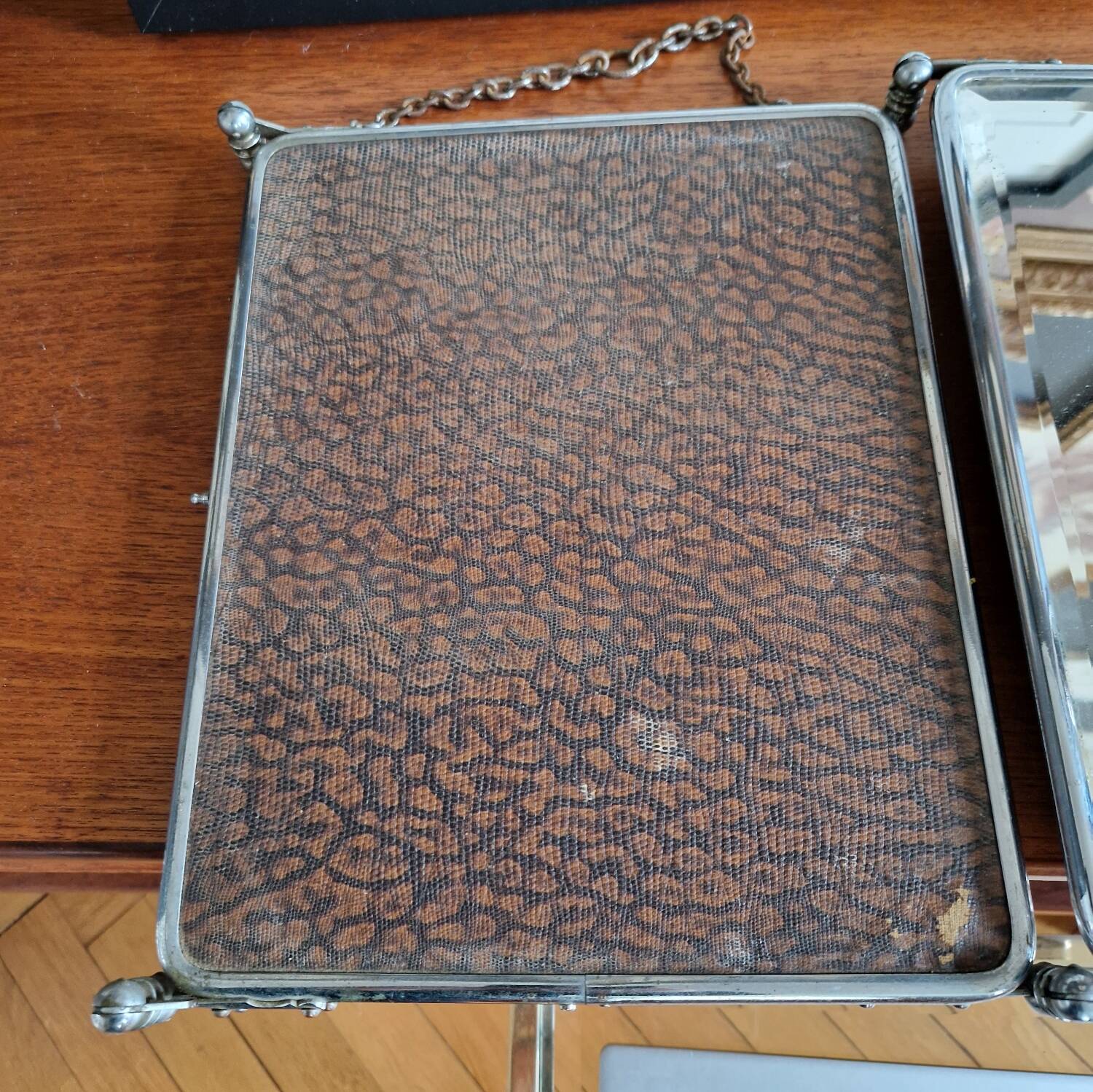 Miroir triptyque de barbier