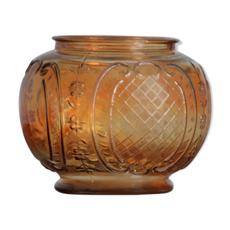 Moulded glass ball vase