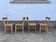 Series of 4 vintage wooden bistro chairs
