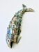 Articulated abalone shell and brass fish bottle opener, Mexico, 1980s, 20 cm