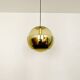 Golden Space Age Glass Pendant Lamp by Peill and Putzler