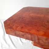 Elm burl coffee table, 70s