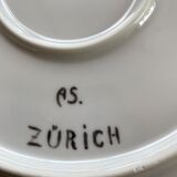 Plat en porcelaine vue de Zurich