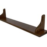 Vintage oak wall rack book shelf 1960s wood minimalist design