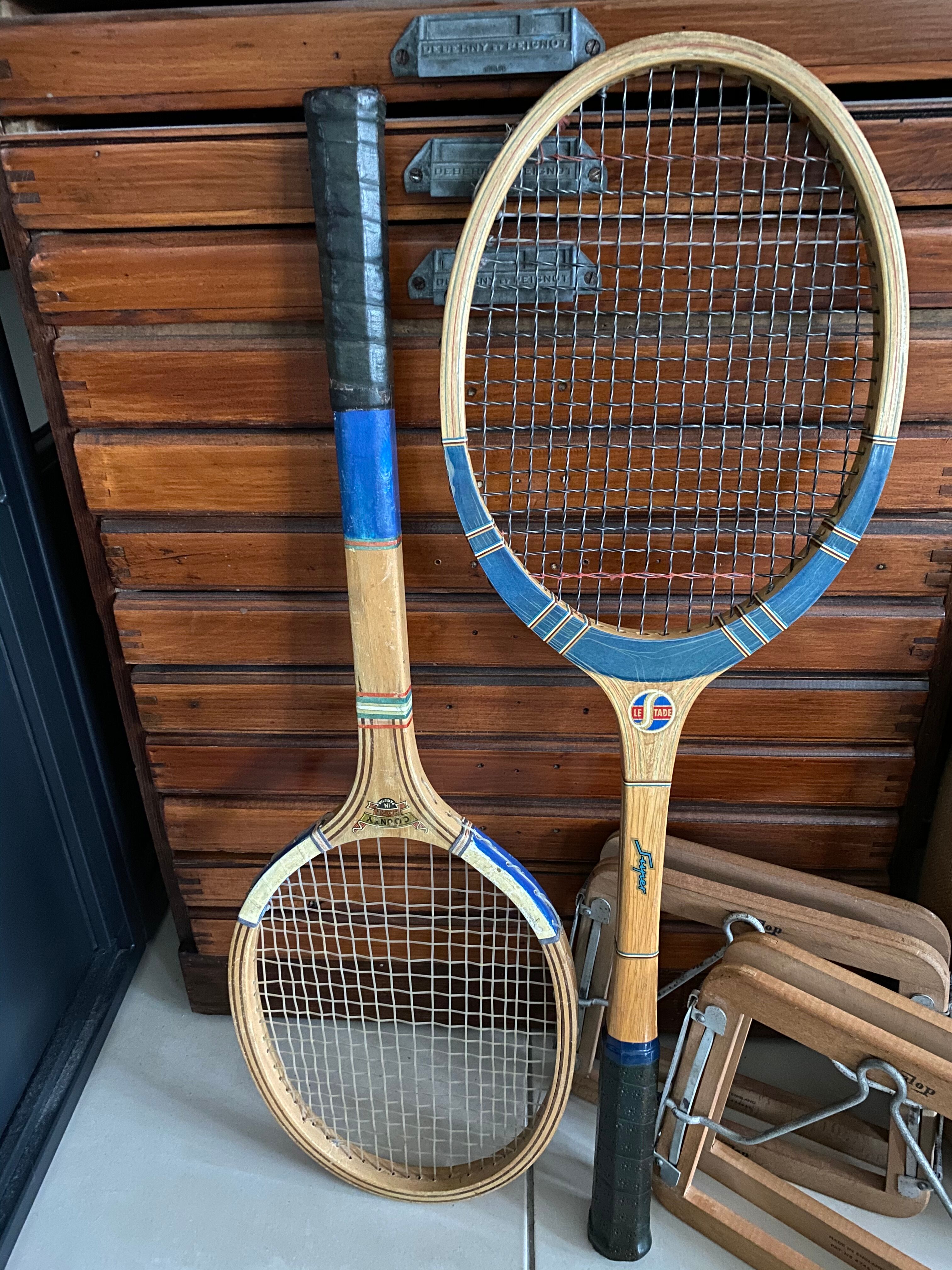 Pair of vintage tennis rackets
