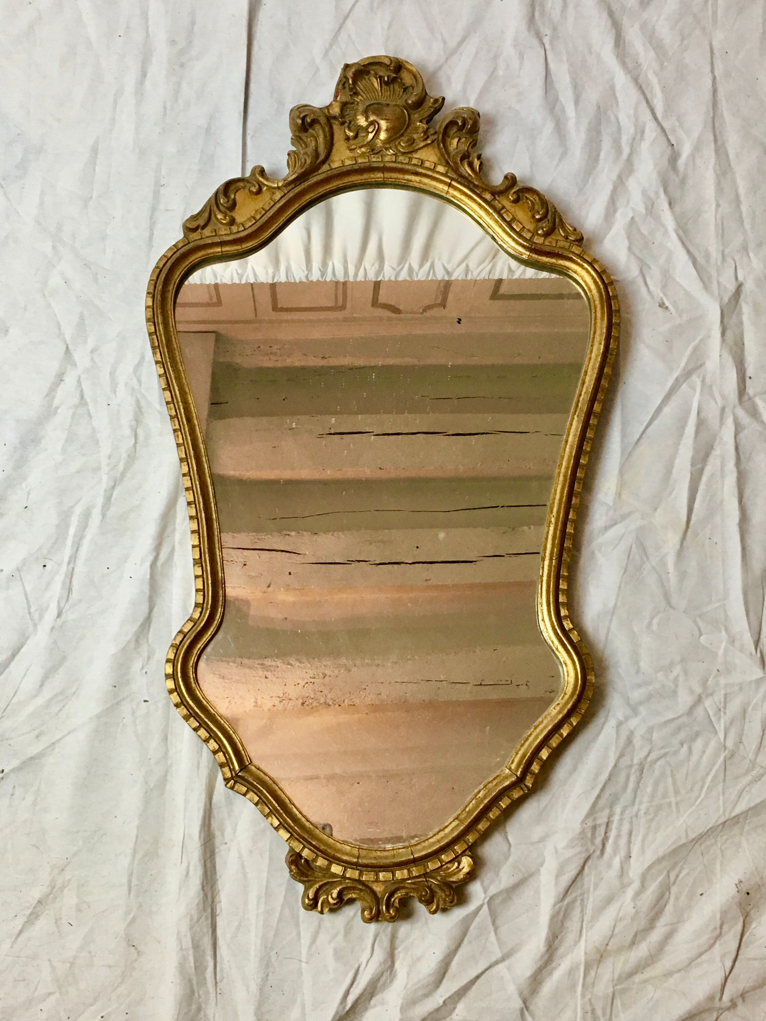 Baroque style Rococo Louis XV mirror in wood 75x42cm