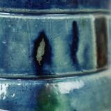 Pair of Blue Art Nouveau Vases Flemish Pottery Antiques