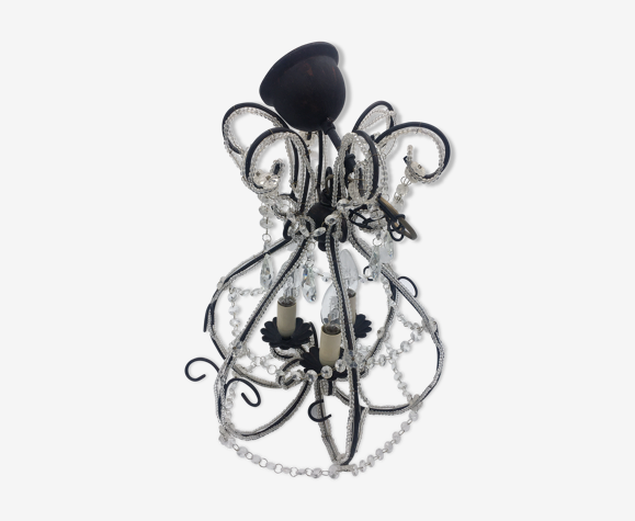 Lustre cage pampilles