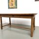 Farm table in solid cherry wood, one drawer, 1950s.