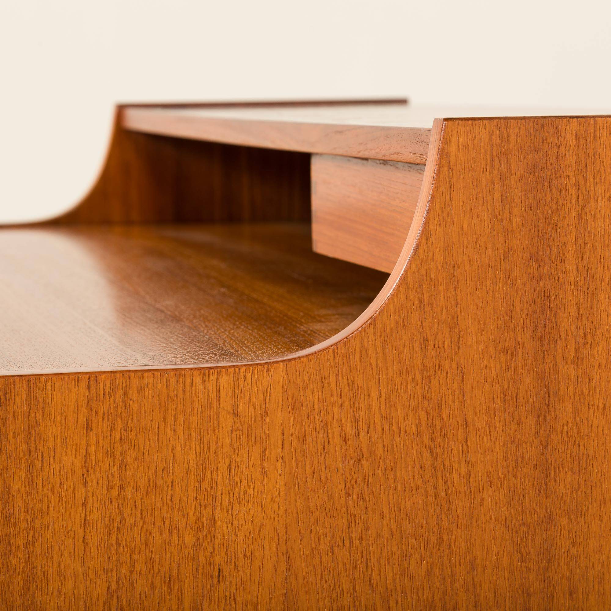 Italian mid century modern teak desk by IMB, 1960s