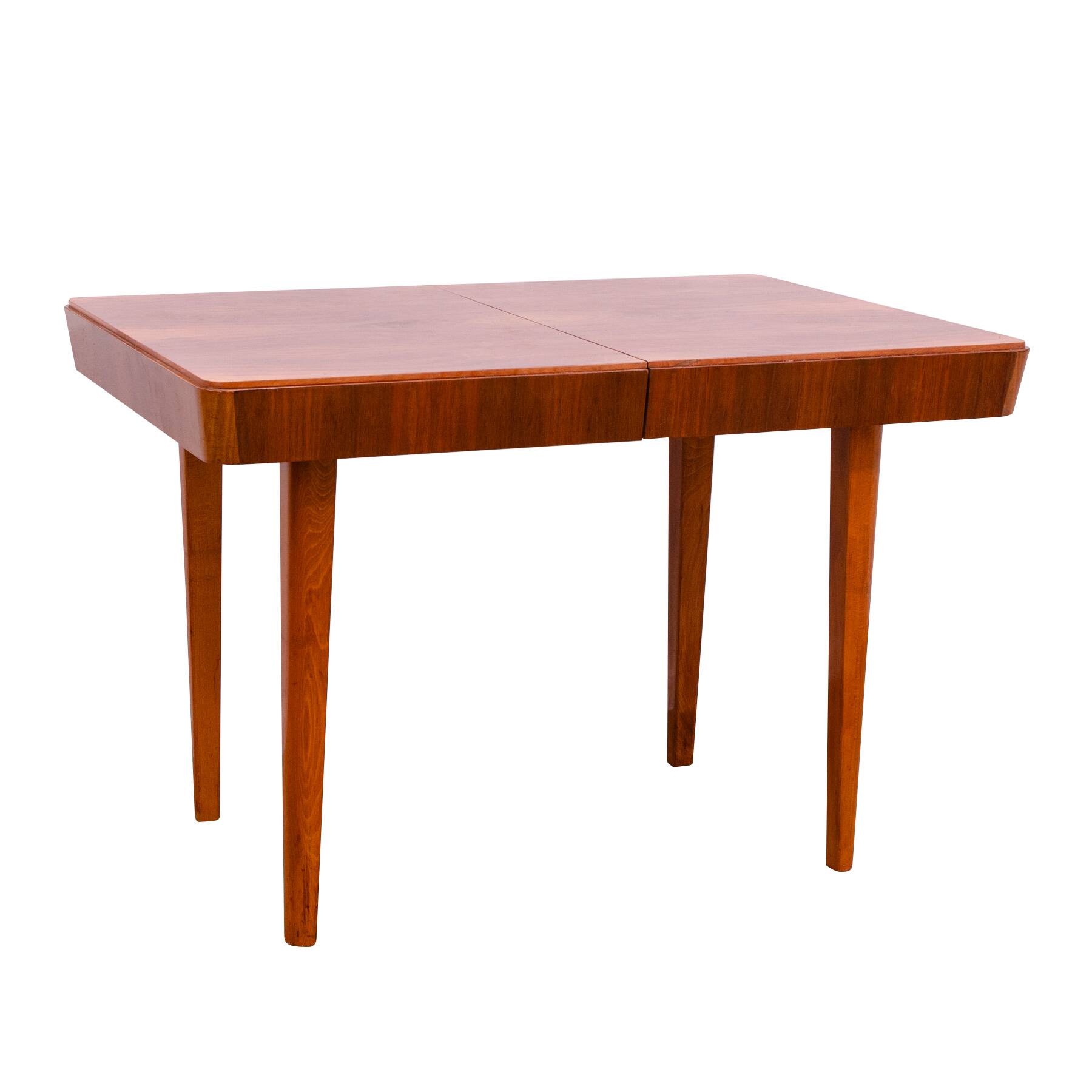 Mid century walnut folding dining table by Setona, 1950s, Czechoslovakia