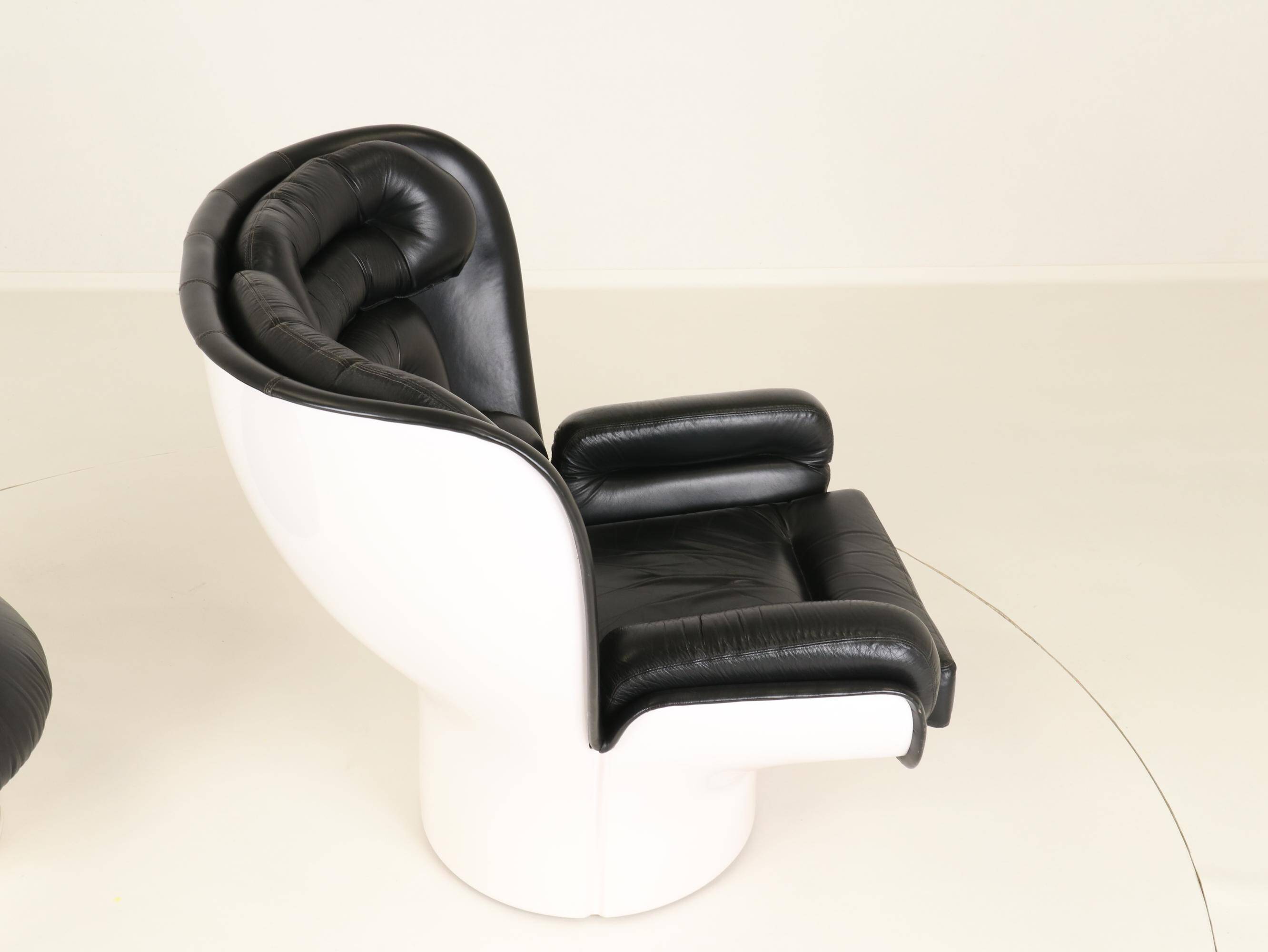 Elda Chair and Ottoman by Joe Colombo for Comfort, Italy, 1970s