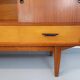 Vintage wooden enfilade in teak style from the 1960s.