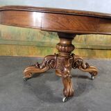 19th century walnut pedestal table with central leg