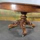 19th century walnut pedestal table with central leg