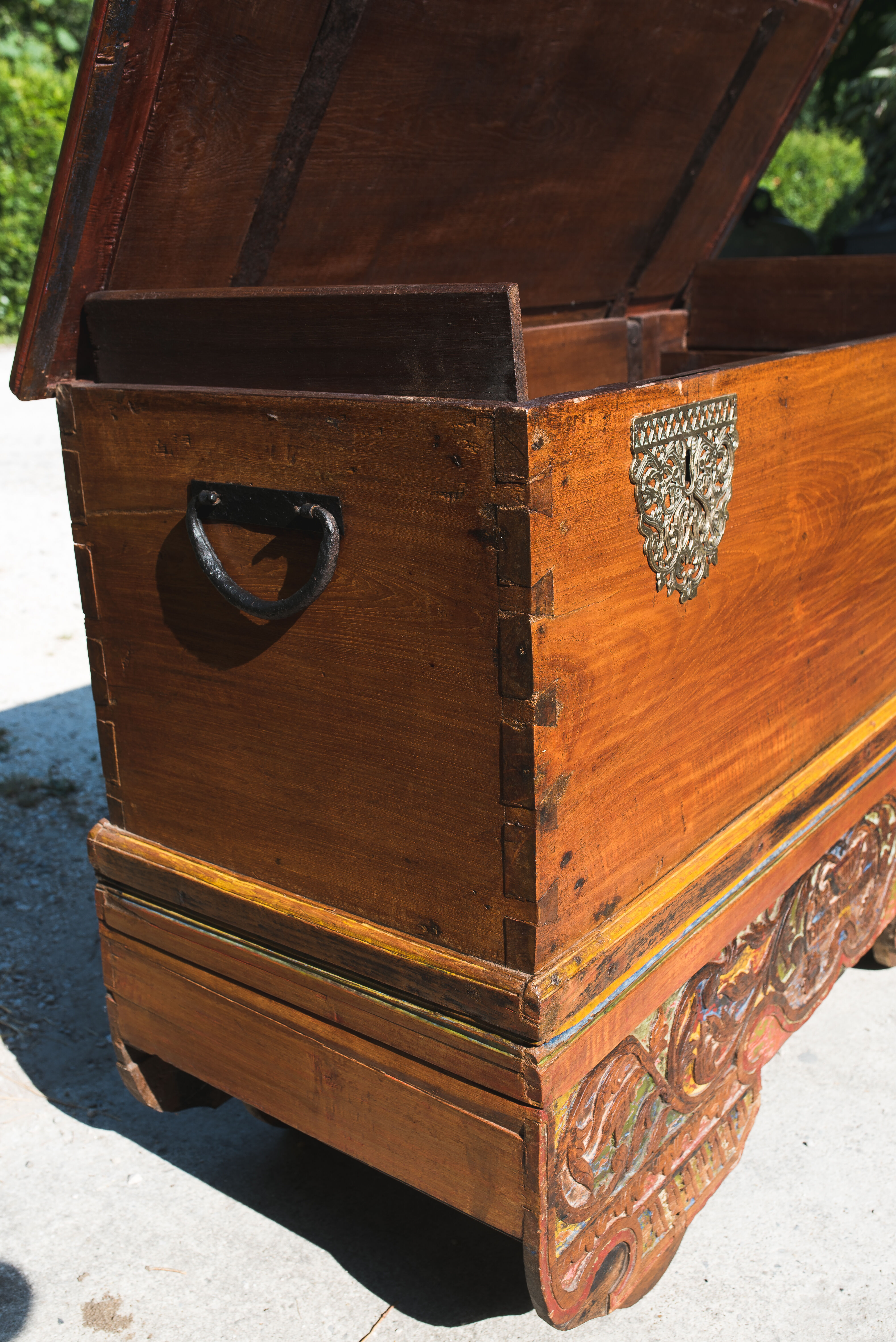 Massive teak balinese wedding box