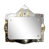 Miroir décoratif noir 1975 110x97cm