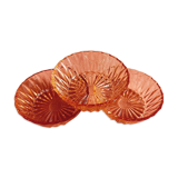 Coupelles en verre ciselées roses