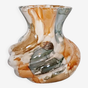 Deruta Crystal Vase by Nazareno Picciotti handcrafted in the 80s