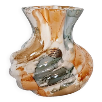 Deruta Crystal Vase by Nazareno Picciotti handcrafted in the 80s