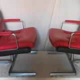 Pair of leather armchairs by Raphael Raffel from the 70s