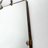 1950's French Wall Mirror with Chrome Fittings