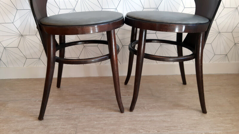 Pair of vintage Baumann chairs model "Mouette".