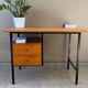 Vintage wood and metal desk from the 60s