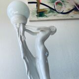 Lampe danseuse nue en céramique