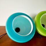 Suspension in blue opaline mushroom design 60s-70s