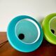 Suspension in blue opaline mushroom design 60s-70s