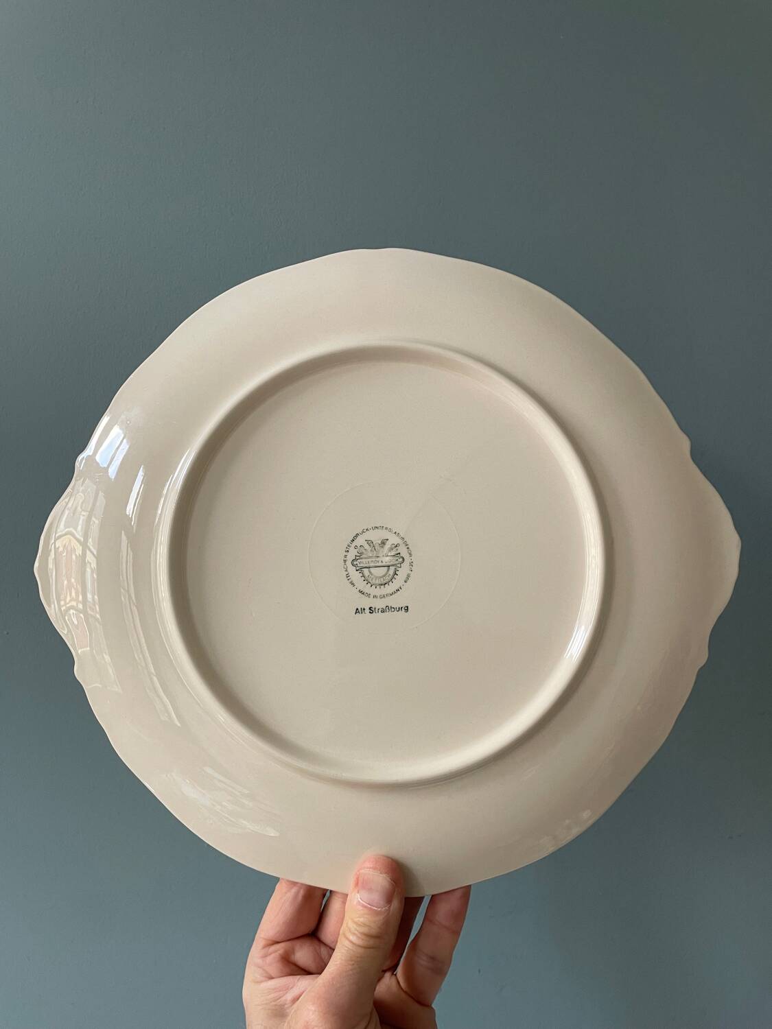 Paire de plats ronds Villeroy & Boch Mettlach Vieux Strasbourg