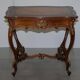 Pine desk with leather and gilding, late Victorian period around 1900.