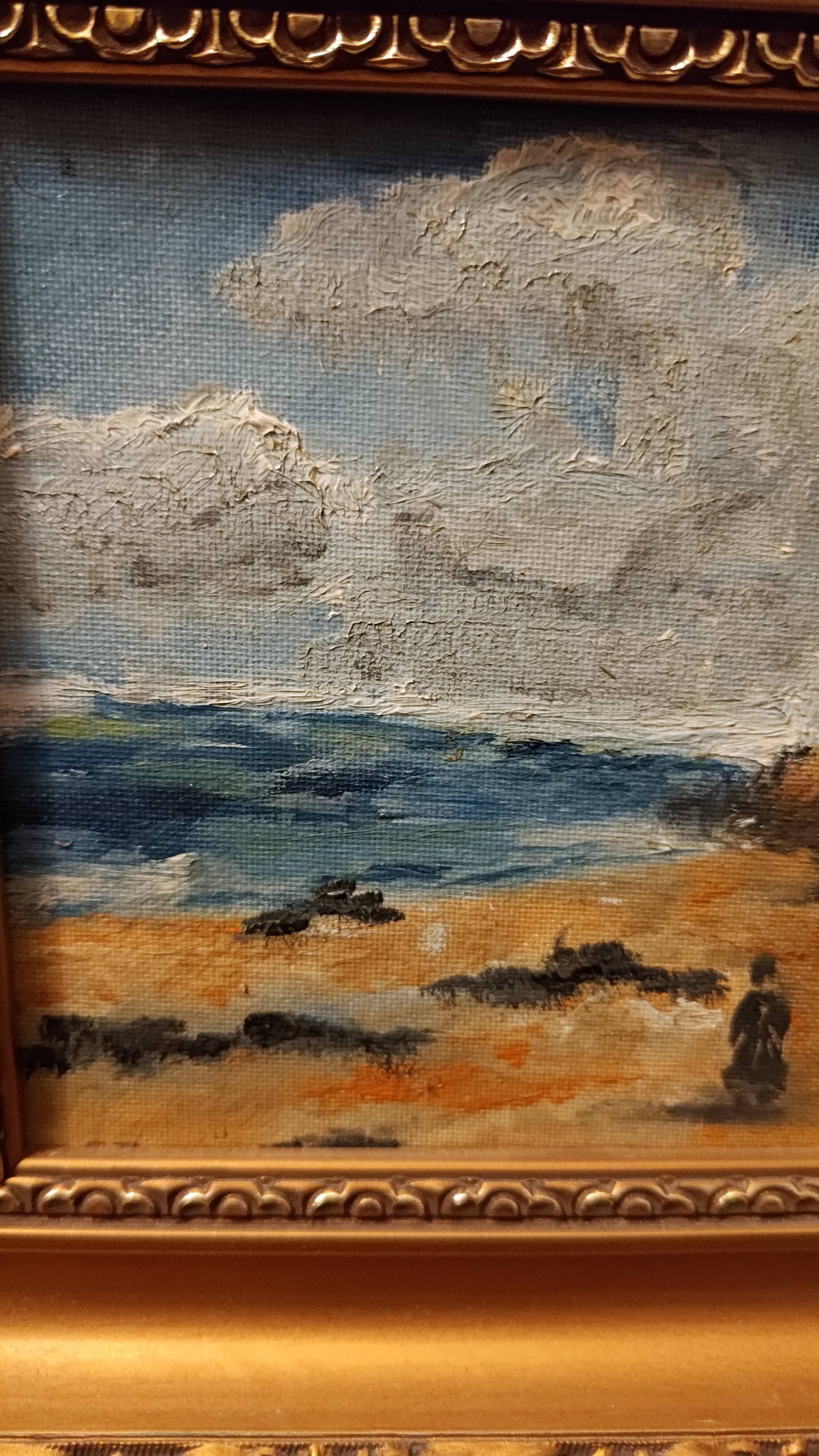 coastal painting oil on masonite