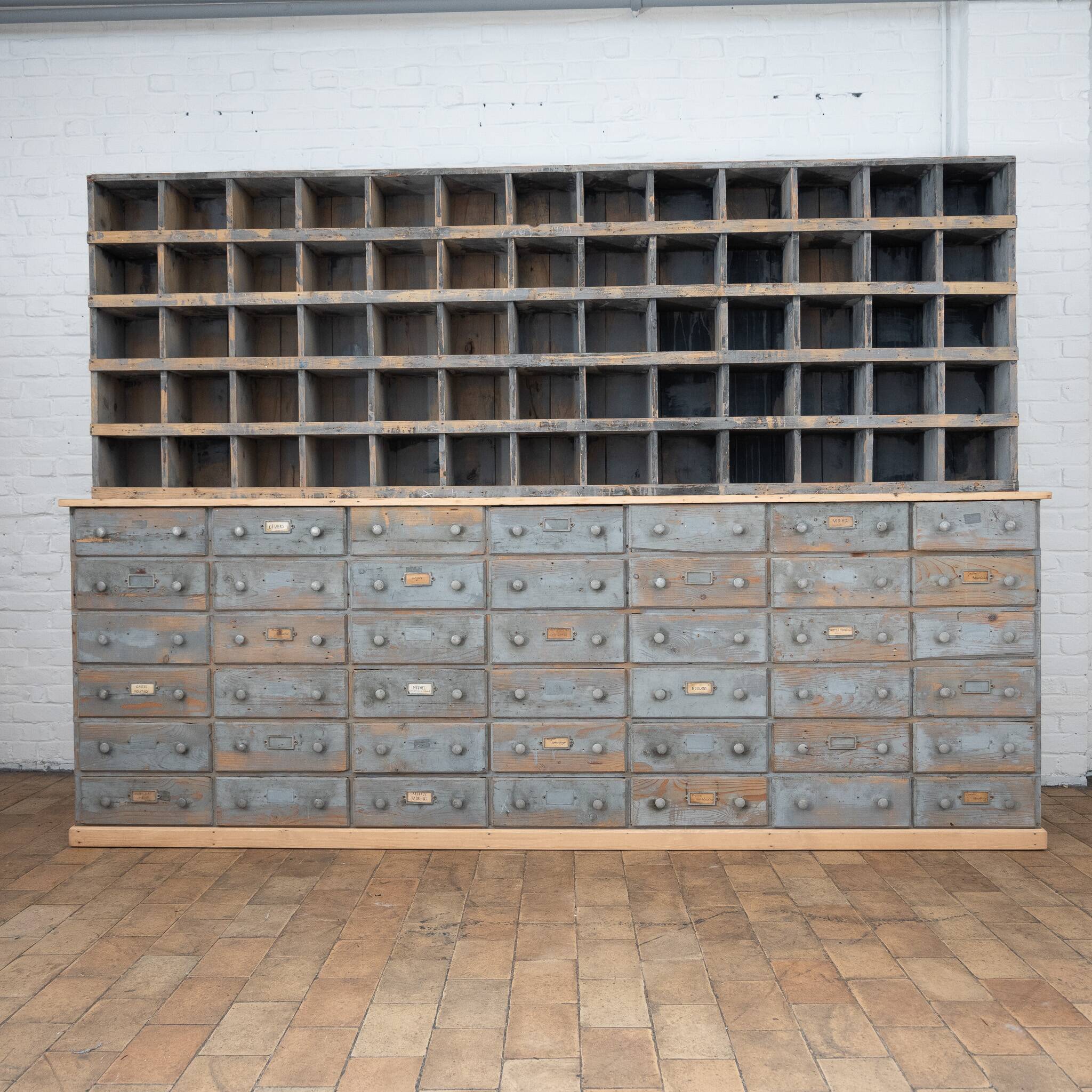 Large wooden hardware cabinet, 1950