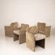 Ensemble de 4 fauteuils Salpol par Angelo Mazzola en collaboration avec Missoni