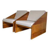 Rationalist armchairs in solid pine