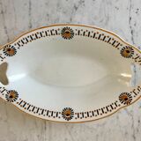 Oval and hollow dish longwy model "cézarine" art deco 30s