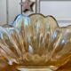 Pink carnival glass cup