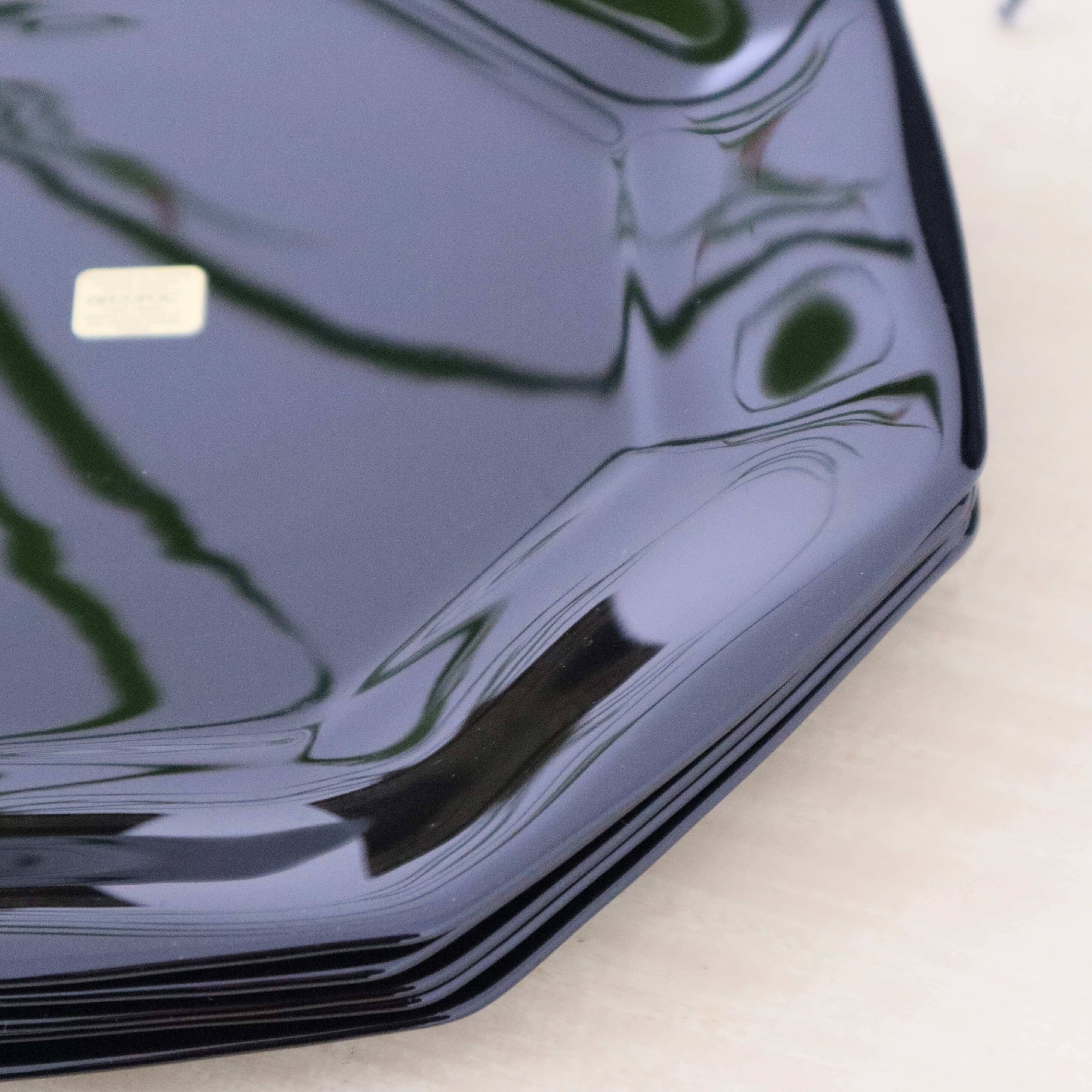 6 "Octime" black Arcoroc dinner plates