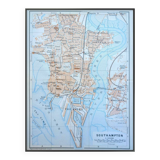 Southampton, England, original map printed in 1913.