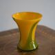 Vase artistique vert et jaune fait main, milieu du XXe siècle, Europe, 1960