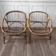 Paire de fauteuils en rotin vintage