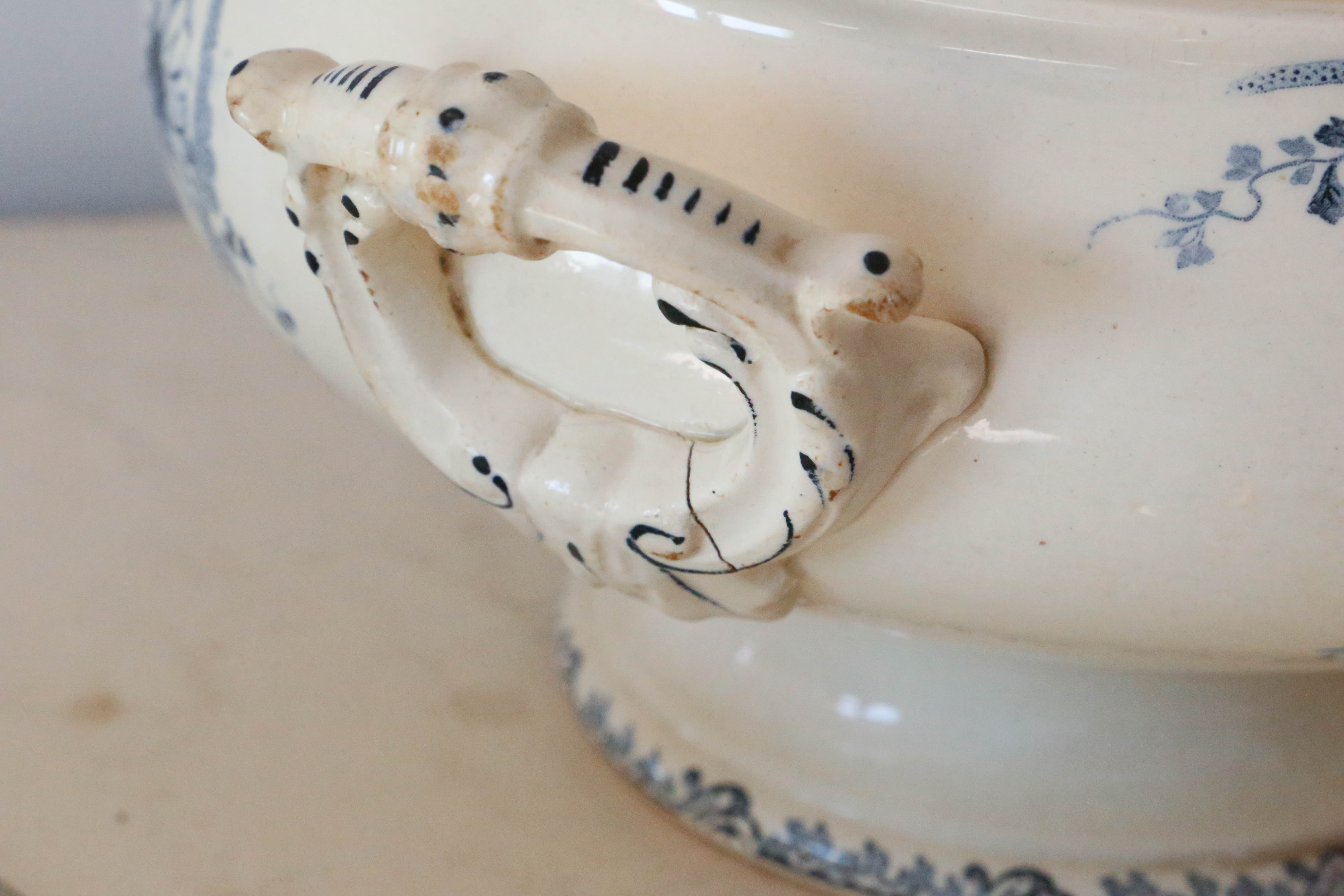 Soup bowl or salad bowl model Pornic, H. Boulenger & Cie, Terre de Fer, French manufacture