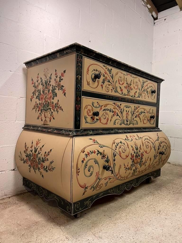 Hand painted xl chest of drawers