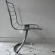 Pair of vintage chairs, chrome metal, France 1970