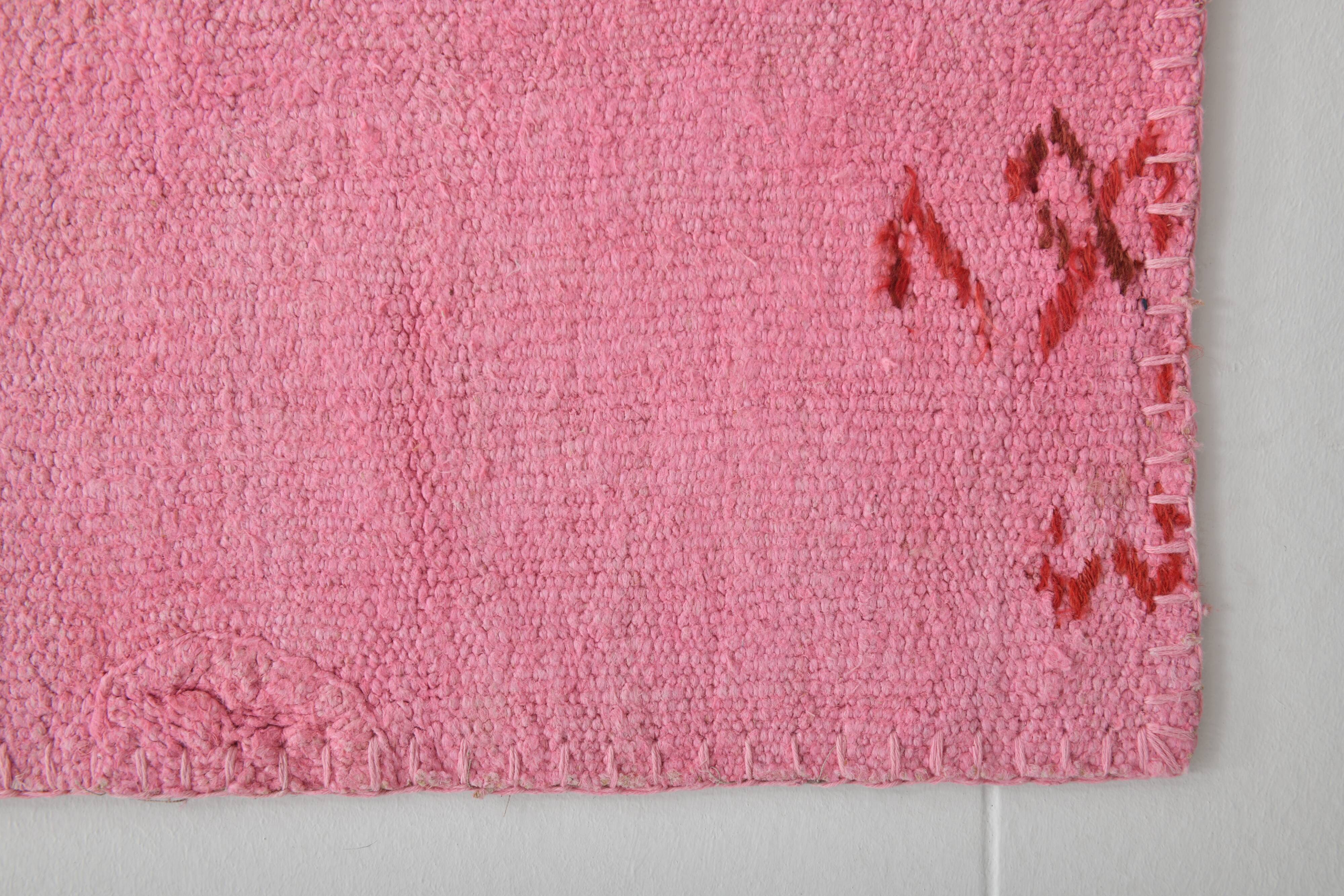 6x8  Pink Turkish Kilim Rug, 178x254Cm