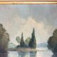 Huile sut toile "L'île Champagne à l'Isle-Adam" par FRANCKI