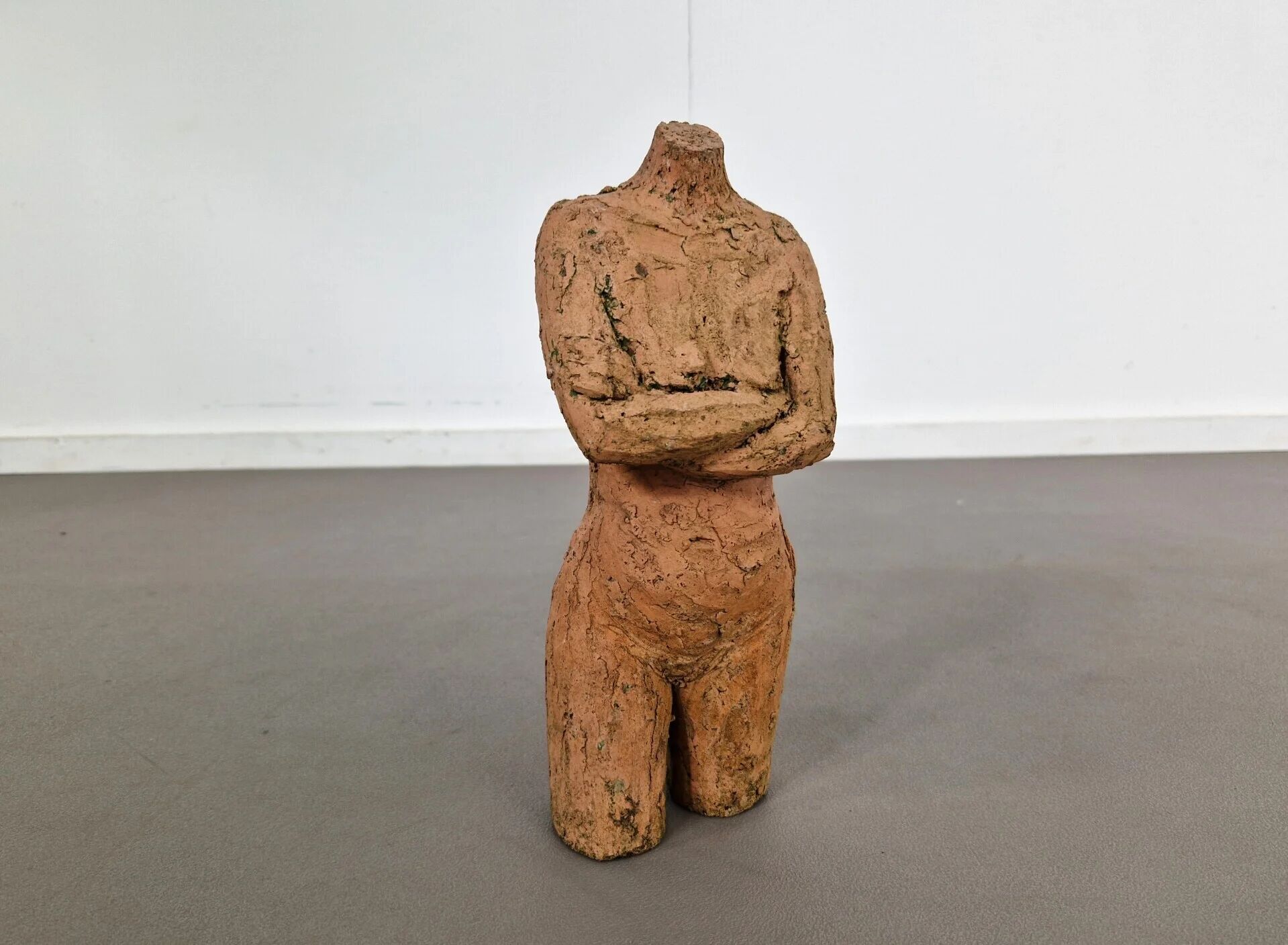 Vintage terracotta sculpture | Female torso